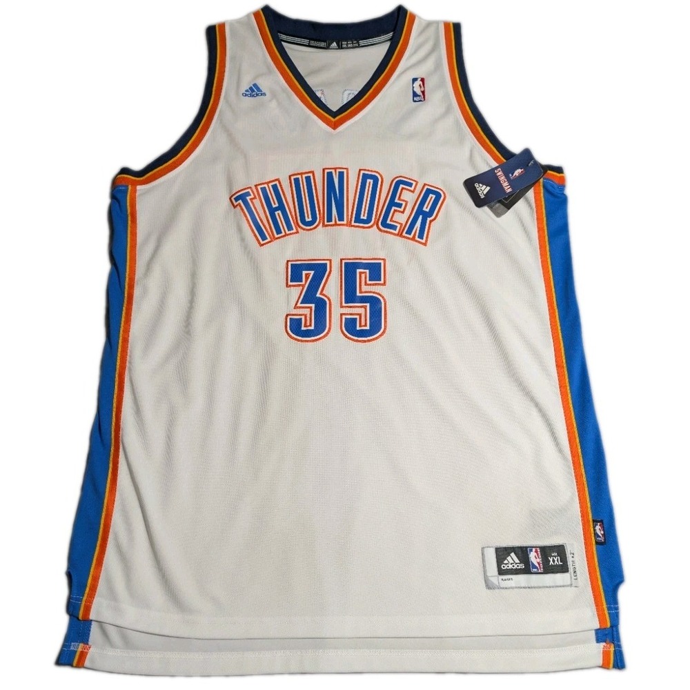 Adidas Kevin Durant OKC Thunder Jersey Mens XXL +2 White Swingman NWT NBA